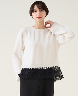 キュプラリバーレースブラウス（セットアップ可）