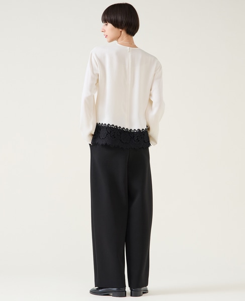 キュプラリバーレースブラウス（セットアップ可） 詳細画像 ホワイト 7