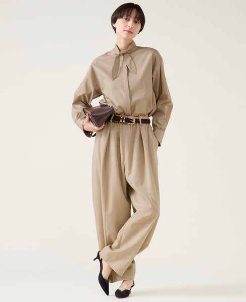 ハイカウントTCブロードシャツ 詳細画像 ベージュ 4