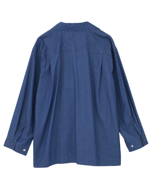 デニムスキッパーシャツ（セットアップ可） 詳細画像 ブルー 2