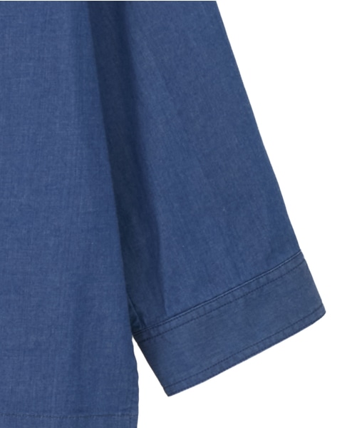 デニムスキッパーシャツ（セットアップ可） 詳細画像 ブルー 4