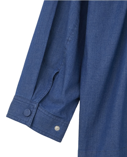 デニムスキッパーシャツ（セットアップ可） 詳細画像 ブルー 6