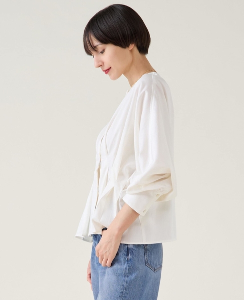 デニムドルマンタックブラウス（セットアップ可） 詳細画像 ホワイト 2
