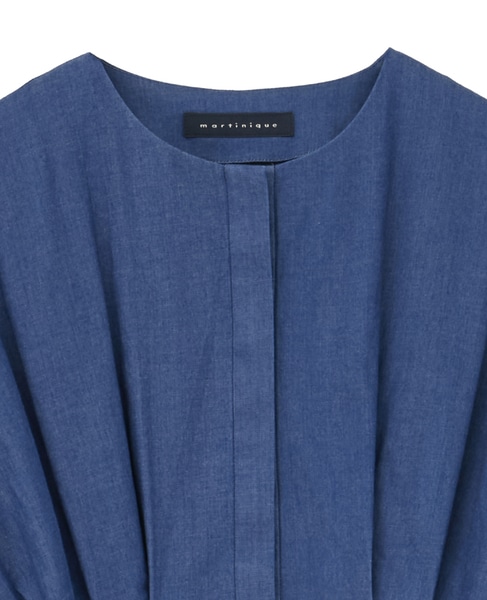 デニムドルマンタックブラウス（セットアップ可） 詳細画像 ブルー 10