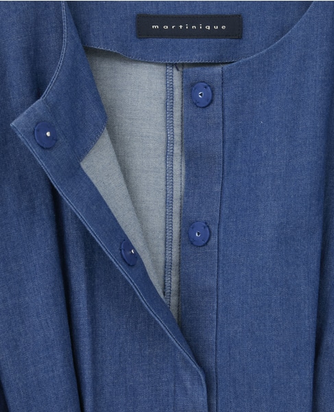 デニムドルマンタックブラウス（セットアップ可） 詳細画像 ブルー 13