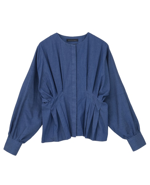 デニムドルマンタックブラウス（セットアップ可） 詳細画像 ブルー 8