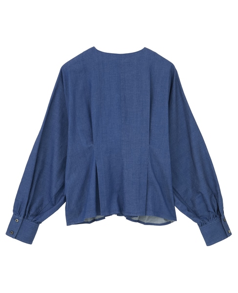 デニムドルマンタックブラウス（セットアップ可） 詳細画像 ブルー 9