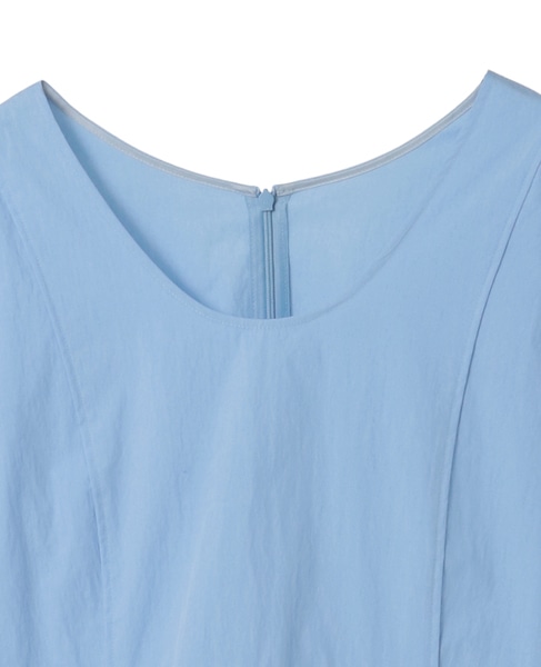 タイプライタークルーペプラムブラウス 詳細画像 サックス 3