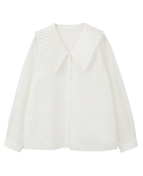 タックカラーブラウス 詳細画像 ホワイト 1
