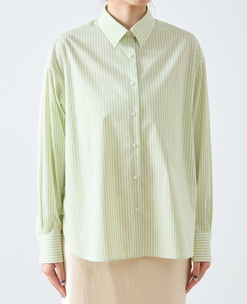 ESSENTIAL レギュラーシャツ 詳細画像 グリーンストライプ 5