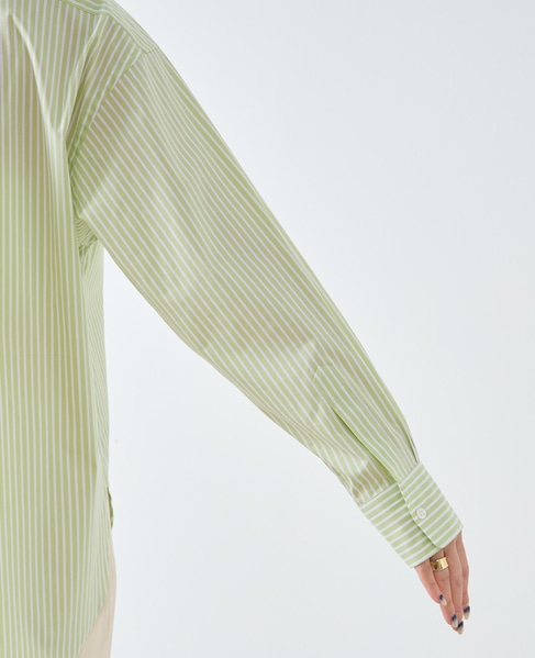 ESSENTIAL レギュラーシャツ 詳細画像 グリーンストライプ 8