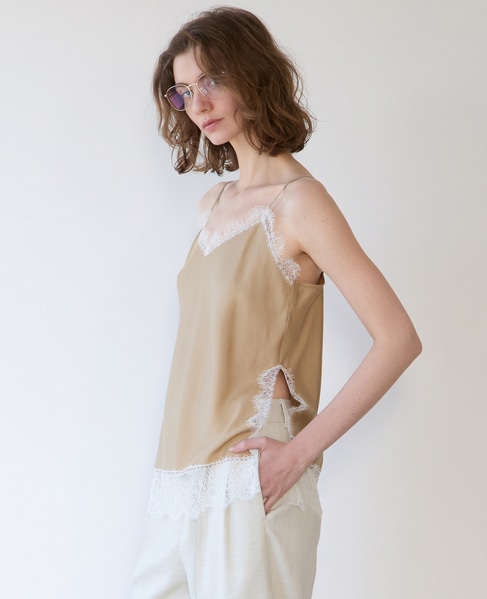 リバーレースキャミ 詳細画像 キャメル 2