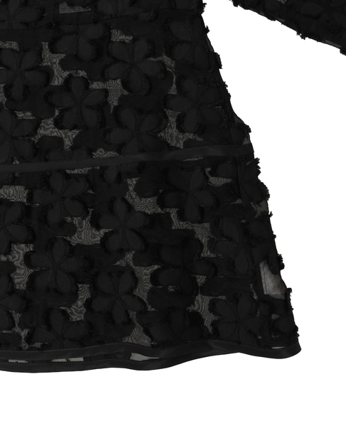 フラワージャガードシアーブラウス 詳細画像 ブラック 5