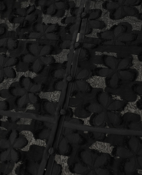 フラワージャガードシアーブラウス 詳細画像 ブラック 6