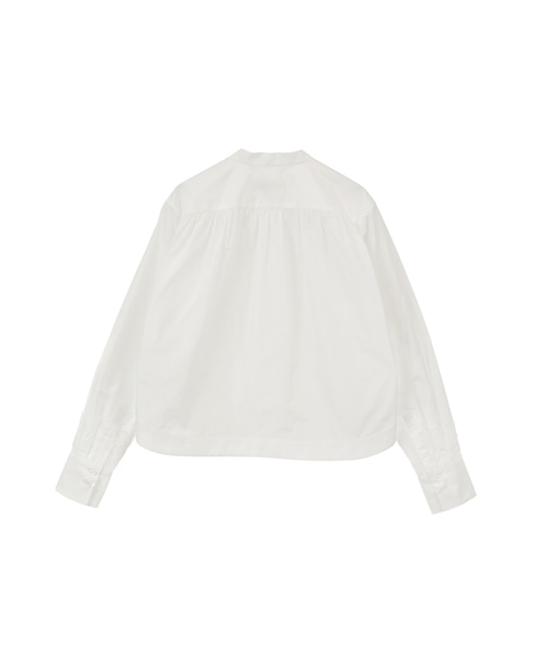 【l’heritage martinique/レリタージュ マルティニーク】マイクロイタリアンタフタレースシャツ 詳細画像 ホワイト 2