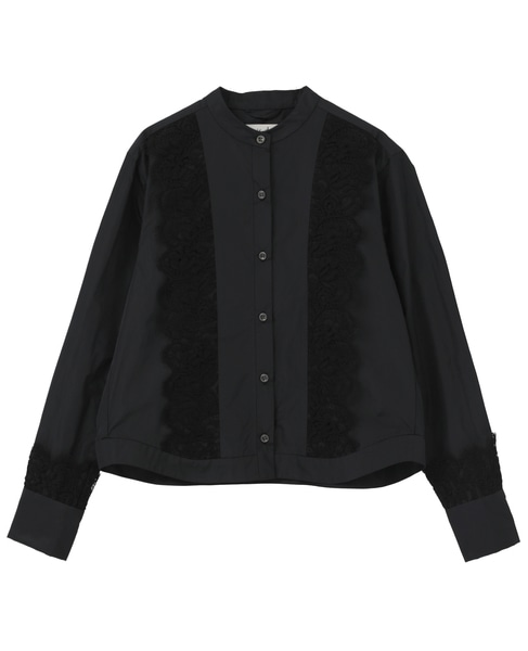 【l’heritage martinique/レリタージュ マルティニーク】マイクロイタリアンタフタレースシャツ 詳細画像 ネイビー 2