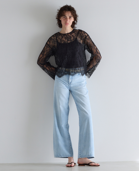 レース2WAYブラウス 詳細画像 ブラック 3