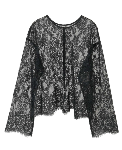 レース2WAYブラウス 詳細画像 ブラック 5