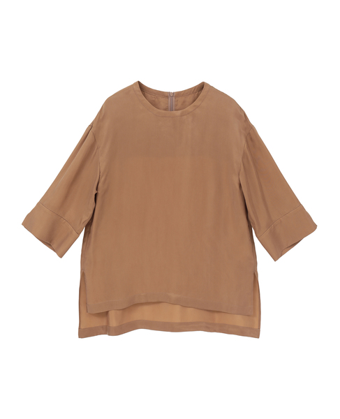 キュプラTブラウス 詳細画像 モカ 1