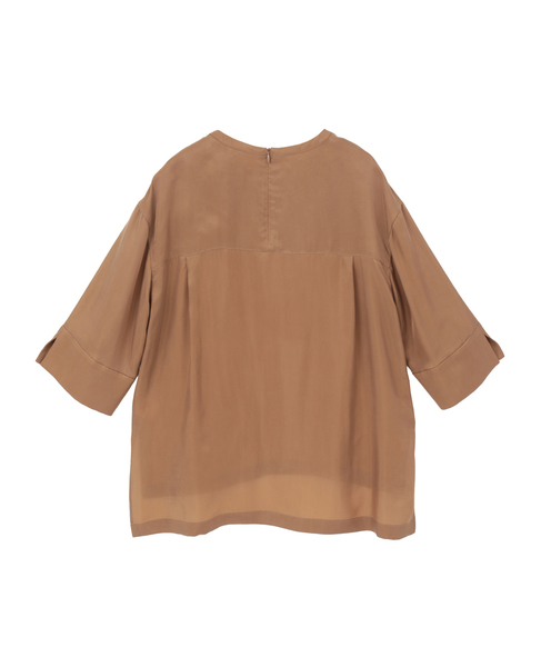 キュプラTブラウス 詳細画像 モカ 2