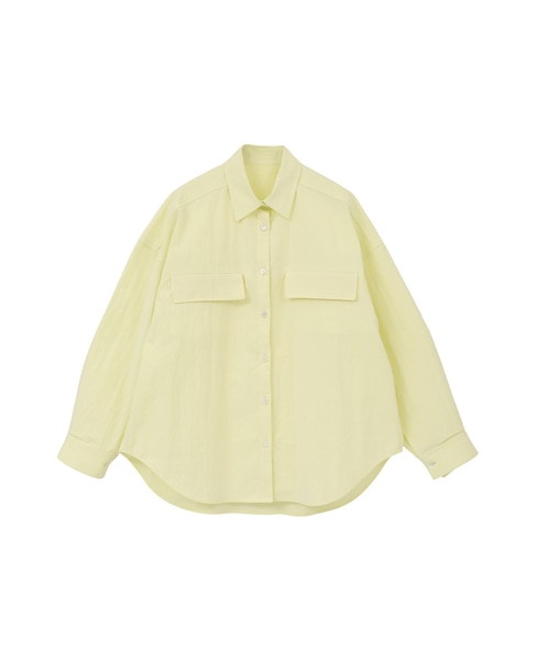 ウェザークロス/ストライプビッグシャツ（セットアップ可） 詳細画像 イエロー 1