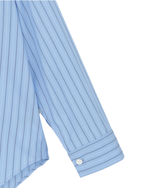 ウェザークロス/ストライプビッグシャツ（セットアップ可） 詳細画像 ブルーストライプ 6