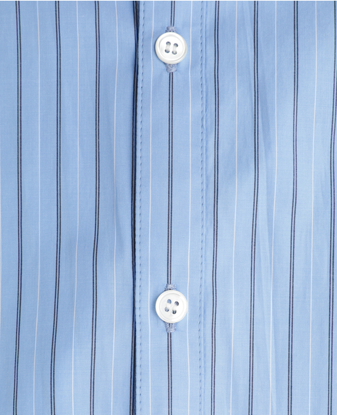 ウェザークロス/ストライプビッグシャツ（セットアップ可） 詳細画像 ブルーストライプ 8