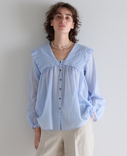 コンパクトタイプライタータックブラウス