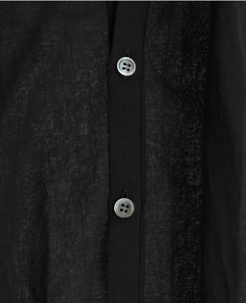 コットンシフォンプリーツカラーブラウス 詳細画像 ブラック 5