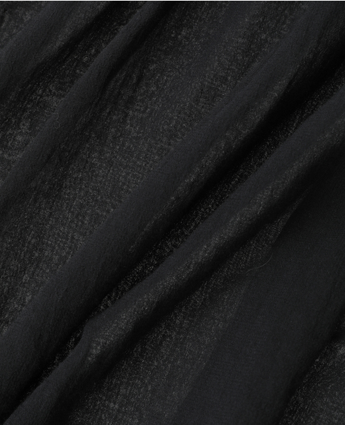 コットンシフォンプリーツカラーブラウス 詳細画像 ブラック 6