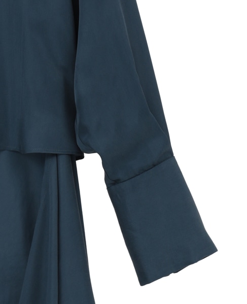 【l’heritage martinique/レリタージュ マルティニーク】シルキーキュプラブラウス 詳細画像 ブルー 4