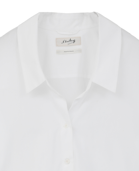 【l’heritage martinique/レリタージュ マルティニーク】コットンポプリンシャツ 詳細画像 ホワイト 3