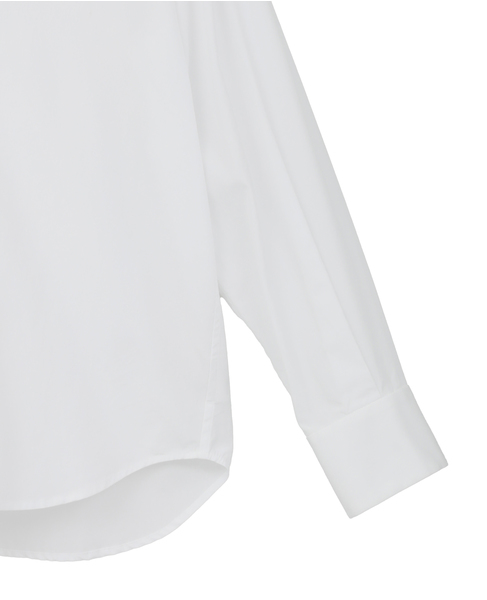 【l’heritage martinique/レリタージュ マルティニーク】コットンポプリンシャツ 詳細画像 ホワイト 4