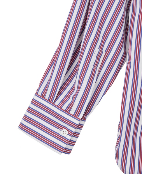 【l’heritage martinique/レリタージュ マルティニーク】コットンポプリンシャツ 詳細画像 ストライプ 7