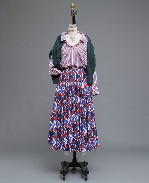 【l’heritage martinique/レリタージュ マルティニーク】コットンポプリンシャツ 詳細画像 ストライプ 9