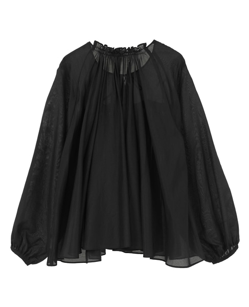 プリーツブラウス 詳細画像 ブラック 2