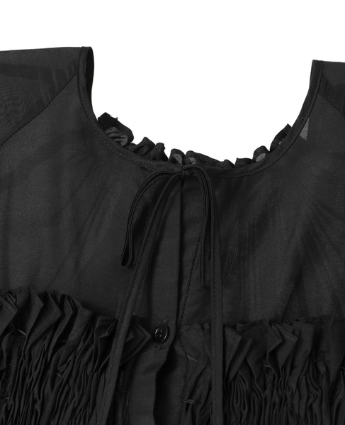 プリーツブラウス 詳細画像 ブラック 3