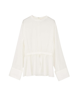【l&rsquo;heritage martinique/レリタージュ マルティニーク】オーガンジーペプラムブラウス