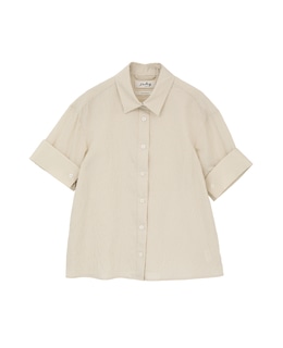 【l&rsquo;heritage martinique/レリタージュ マルティニーク】コージーストライプショートスリーブシャツ（セットアップ可）