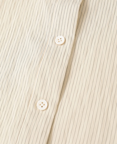 【l’heritage martinique/レリタージュ マルティニーク】コージーストライプショートスリーブシャツ（セットアップ可） 詳細画像 ベージュ 7