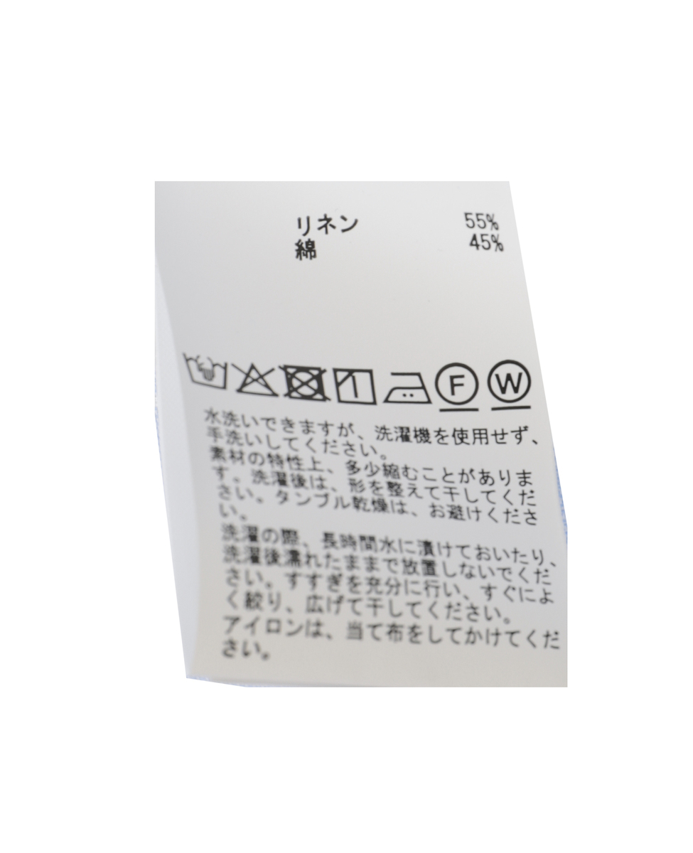 《定番》五分袖リネンパールスキッパー 詳細画像 ブラック 7