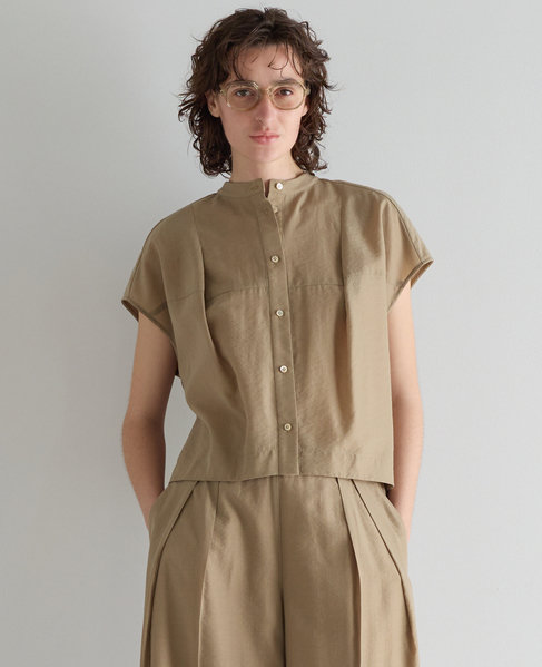 タッサーコクーンブラウス（セットアップ可） 詳細画像 キャメル 1