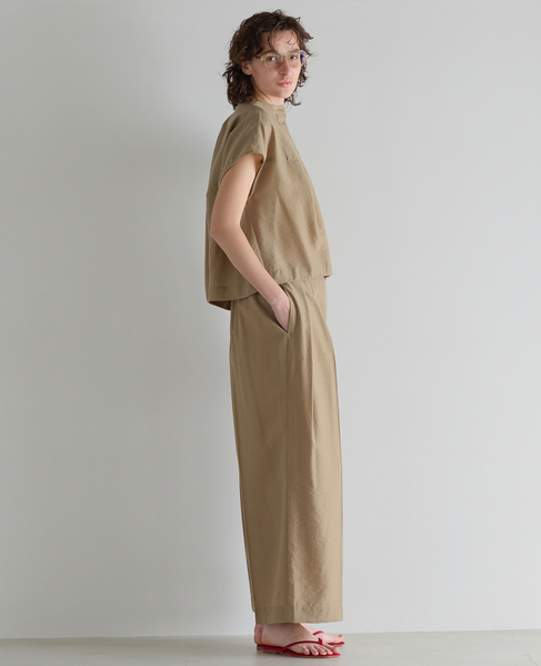 タッサーコクーンブラウス（セットアップ可） 詳細画像 キャメル 6