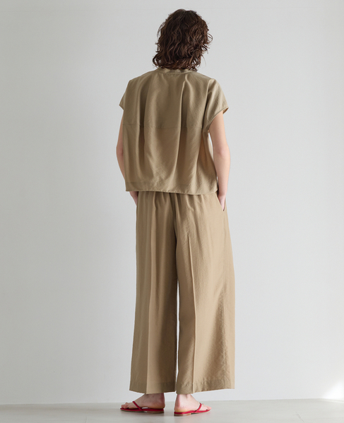 タッサーコクーンブラウス（セットアップ可） 詳細画像 キャメル 7