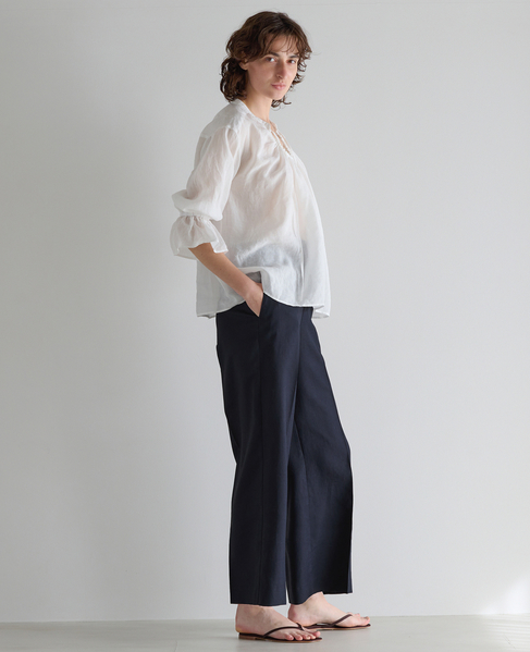 ラミーネックギャザーブラウス 詳細画像 ホワイト 5