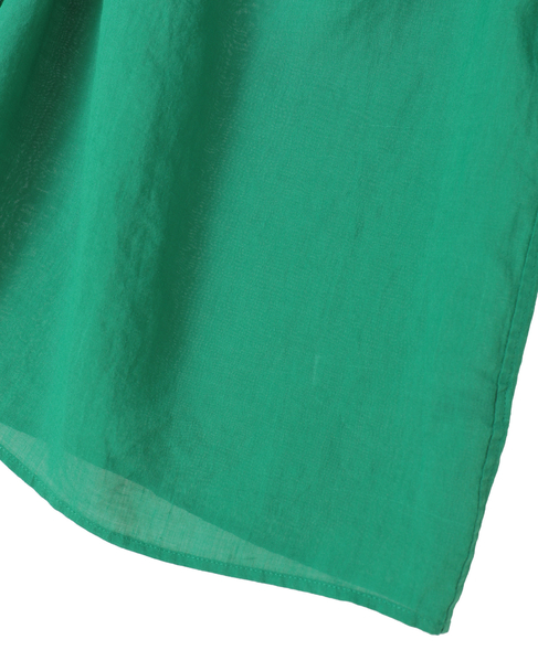 ラミーネックギャザーブラウス 詳細画像 グリーン 5