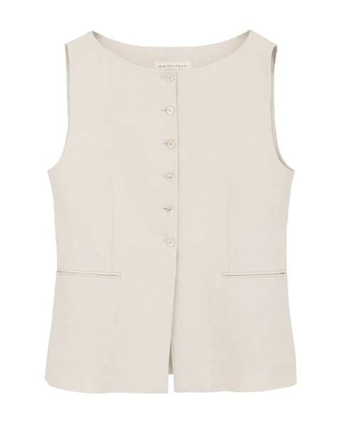 リネンストレッチボートジレ（セットアップ可） 詳細画像 オフ 1