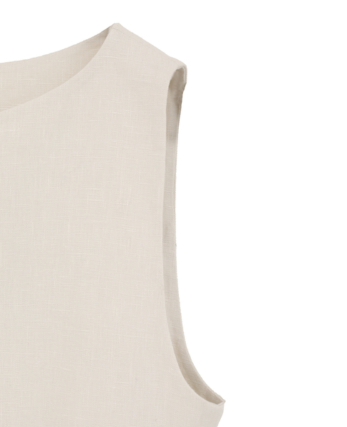 リネンストレッチボートジレ（セットアップ可） 詳細画像 オフ 4