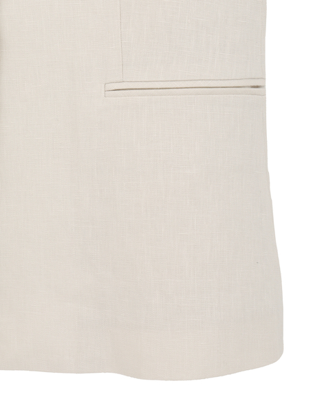 リネンストレッチボートジレ（セットアップ可） 詳細画像 オフ 5