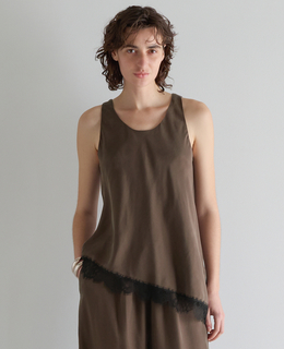 キュプラフィブリルシャンブレーレースタンク（セットアップ可）